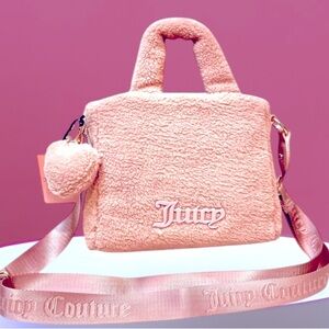 Juicy Couture Dusty Blush 2 Silver Lining Mini Tote New With Tags
